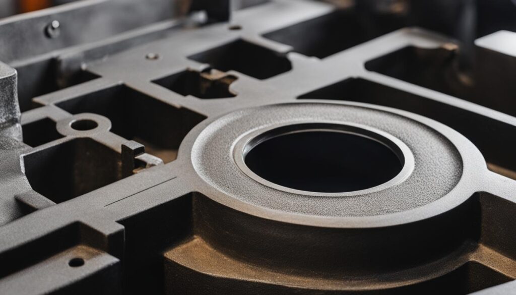 Différents types de pièces moulées de fer ductile moyen et grandes, procédé de sable de résine, temps d'isolation requis pour le boîtier de sable après avoir versé