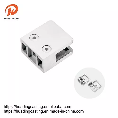 Aciller carré en acier inoxydable 316 304 Base plate à pince en verre